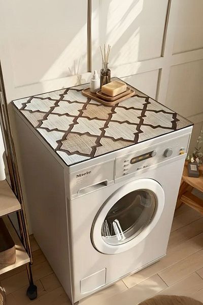 Getcarpet Κάλυμμα στεγνωτηρίου πλυντηρίου ρούχων Προστατευτικό μαξιλαράκι Υγρό ματ Αντιολισθητικό Πλένεται