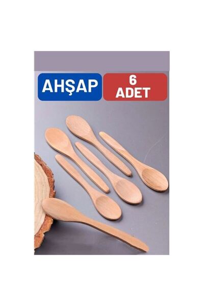 HSNET Ahşap Baharat Kaşığı Barnhard Design 6 ADET - TAIR3553-1695