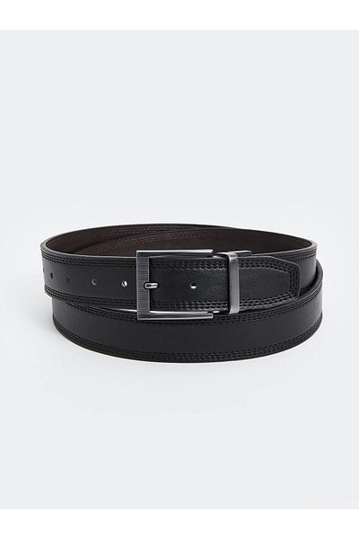 LC Waikiki Lcw Accessories Black Leather Look Men's Belt