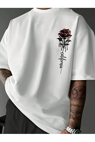 Framgan Tricou unisex pentru bărbați/femei CALIFORNIA ROSE, cu imprimeu perso...