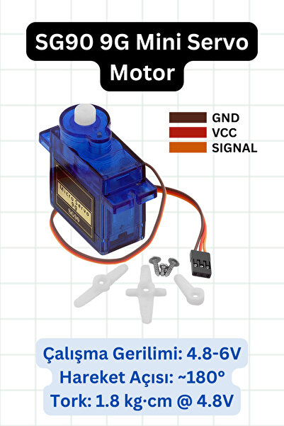 elektrik SG90 9G Mini Servo Motor