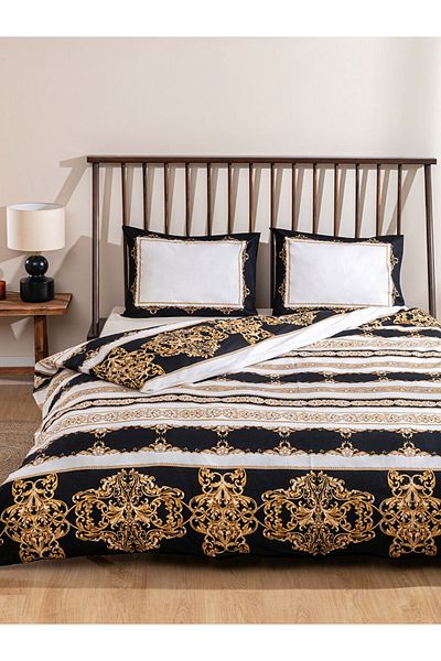 LC Waikiki Комплект завивка с шарки, кафяв, размер King Size, 100% памук, 240 x 220 см