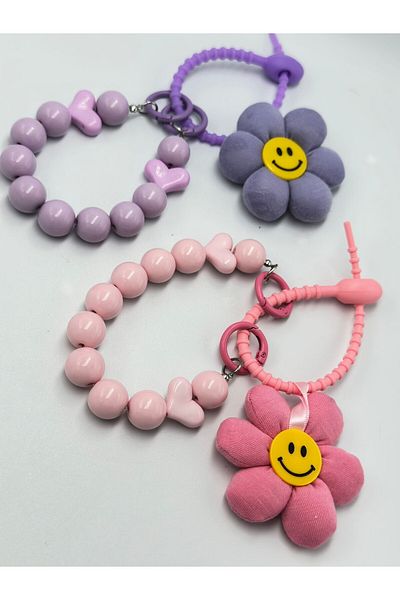 MyladyAccessoriess Аксесоар за чанта Daisy and Ball Detail, розов