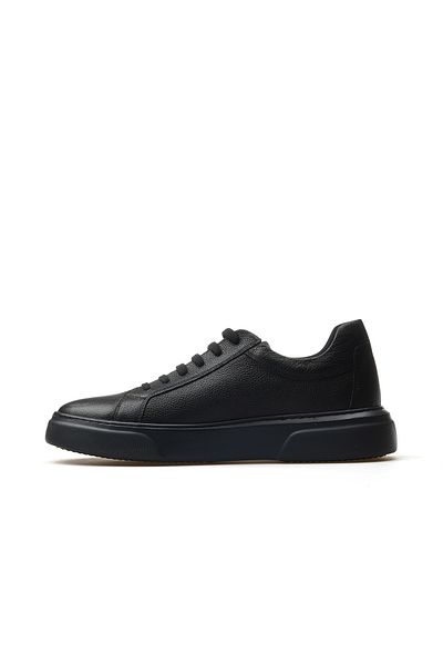 YAŞAR KAŞLI Men's Genuine Leather Casual Shoes 25Y Ykm-23651 m Full Black