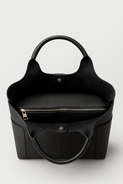 Timeless Premium Deri Görünümlü Çok Gözlü Kadın Omuz ve El Çantası (Cüzdan Hediyeli)