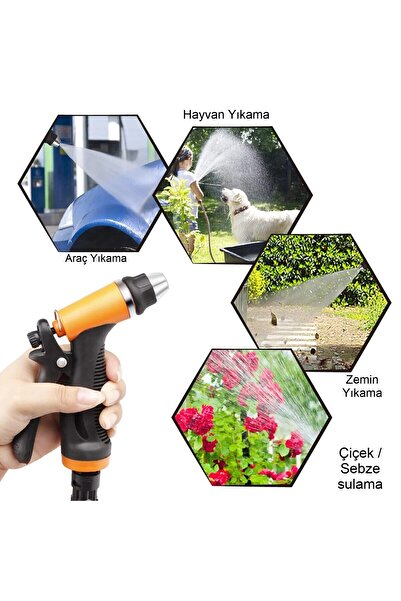 AboutThePerfect 12V 100W Yüksek Basınçlı Araba Yıkama Pompası Seti 160 PSI 6m Hortum 6 Yıl Garantili