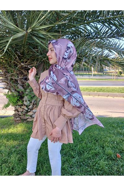 Nilbutik Flower Pattern Cotton Shawl