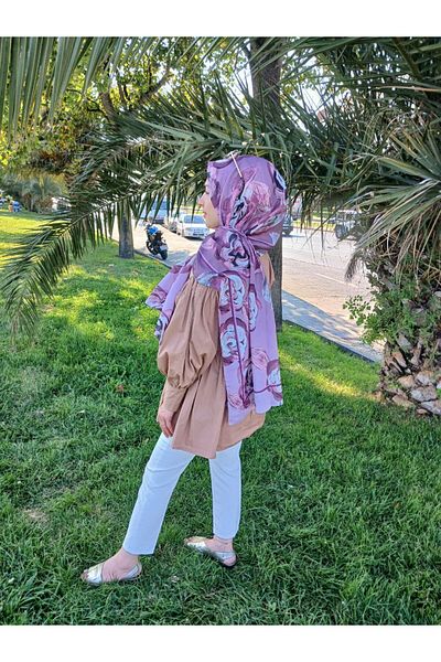 Nilbutik Flower Pattern Cotton Shawl