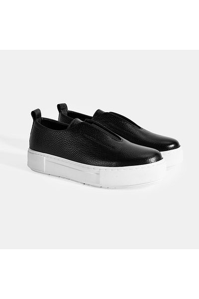 Desa Women's Black Casual Leather Shoes