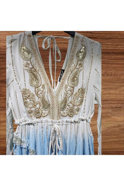 india Elegant embroidered antique dress