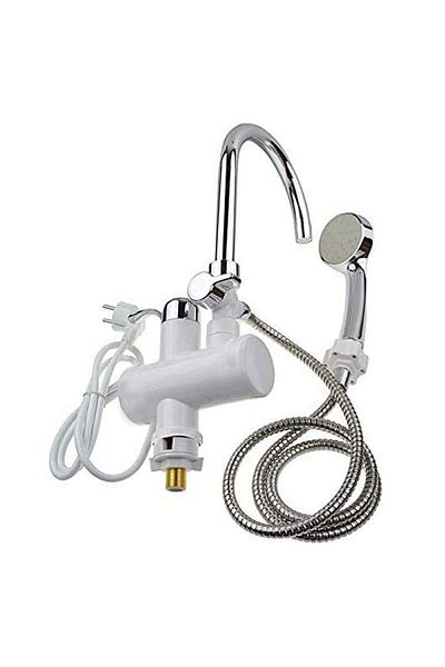 SIKS Robinet electric cu cap de duș pentru apă caldă instantanee, temperatură maximă 60 °C