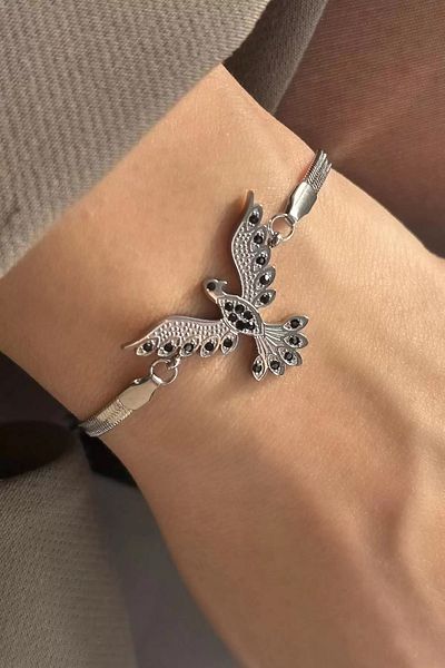 Mutenaura Steel Bracelet with Phoenix Figure