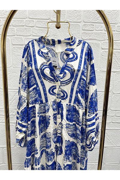Zeynep Butik Patterned Viscose Hijab Dress 1861