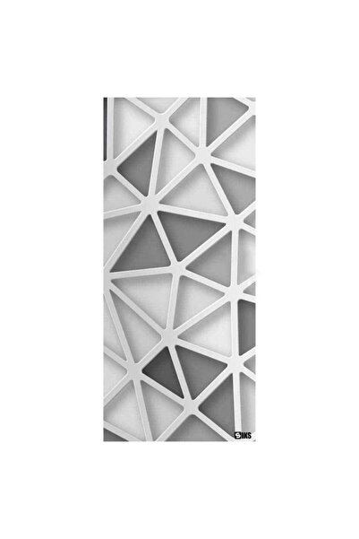 SIKS Folie decorativă autoadezivă 3D pentru uși, model romb alb/gri, 77 x 200 CM