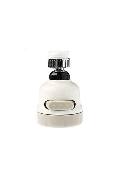 SIKS ® ultra-flexible tap head for sink mixer, with 3 sprayers, white/beige