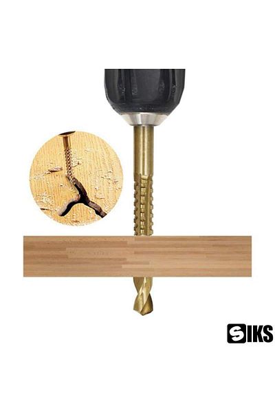 SIKS 6-piece Hss Titanium Step Drill Bit Set, 3 Tapered Drill Bits And 3 Serrated Drill Bits