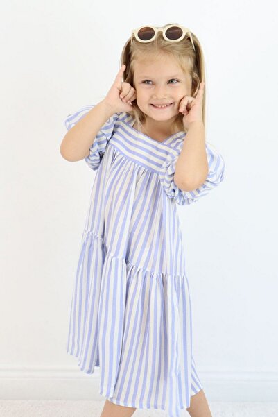 miabambim Rochie din bumbac cu dungi pentru fete