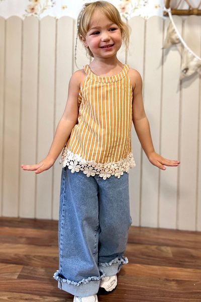 miabambim Girls' Jeans with Leg Detail