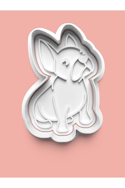 AKTASTORE قالب كوكيز على شكل كلب بولدوج وقالب عجينة السكر 0224-3