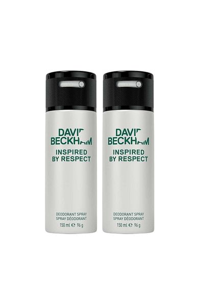 Co Pack of 2x Deodorant Spray David Beckham Inspired by respect, 150 ml