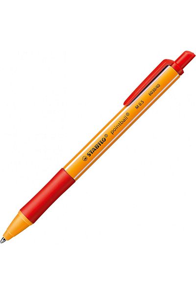 Stabilo Ponitball 0.5mm Press Ballpoint Pen Red 6030/40