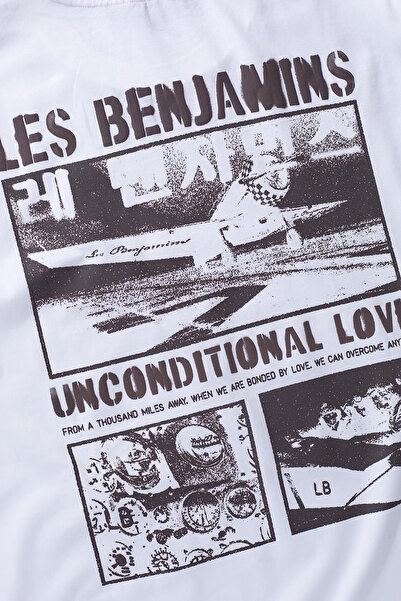 LES BENJAMINS Back Printed Cotton Relaxed Fit Crew Neck t Shirt Men t Shirt Lb25Ssunlmuts