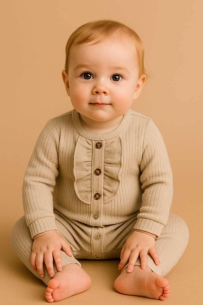 krm kerem bebe Frilly Baby Girl Rompers