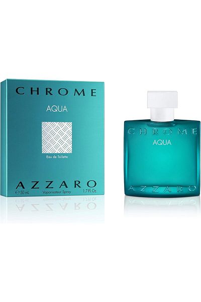 Azzaro Chrome Aqua Eau de Toilette for Men, 50 ml