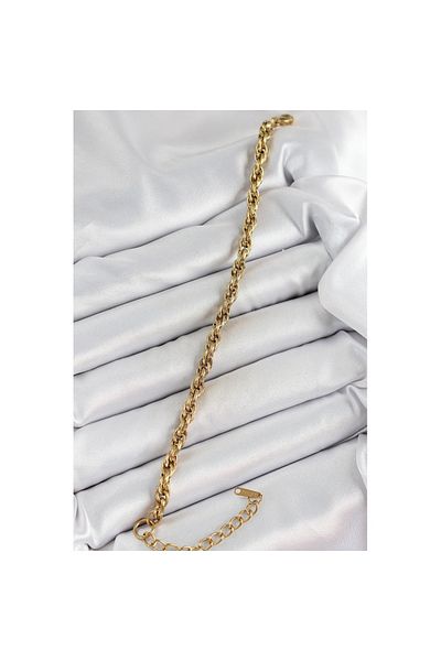 Skygo 316L Steel Gold Color Twist Model Women's Bracelet - Tj-Bb7074