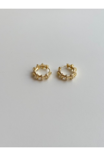 YOUES JEWELRY 316l Çelik 14 K Renk MİX Lüx Çift Renk Gold Silver VIP Seri Premium Kadın Küpe