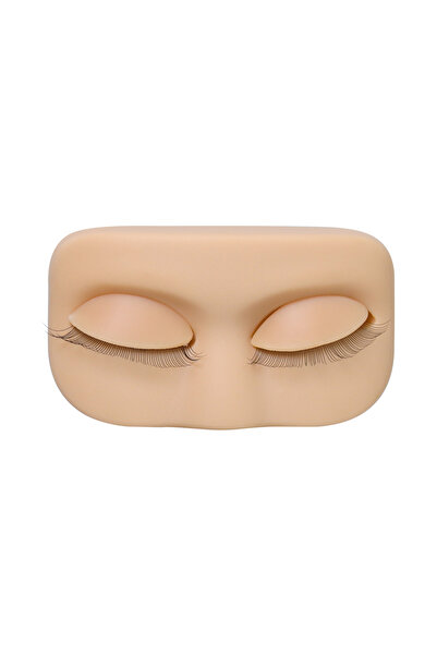 Choice1 رأس نموذجي مسطح صغير أصفر للوجه من GLAMLASH Mini Lash، رأس تدريب على تمديد الرموش مع إعادة