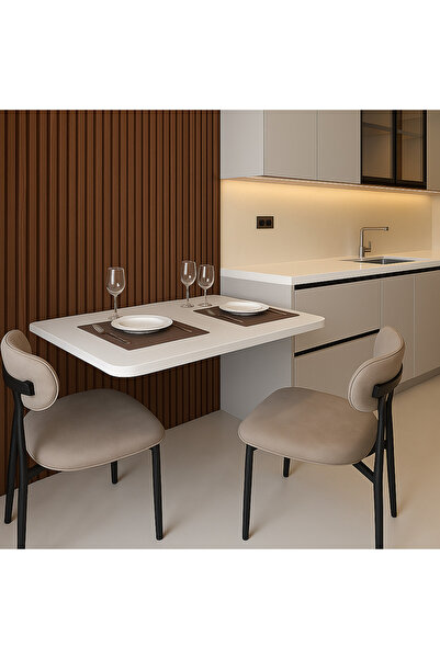 moka park avm KatlaFix – Duvara Monte, Katlanabilir Modern Mutfak Masası | 75x45 cm | Yer Tasarruflu Tasarım