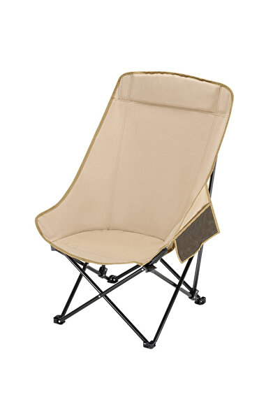 sharpdo Folding Moon Chair, Portable Lightweight Camping Chair with Side Pocket, Foldable Backpacking Chair