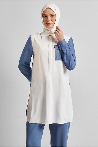 Alvina Shirt Collar Tunic 45556