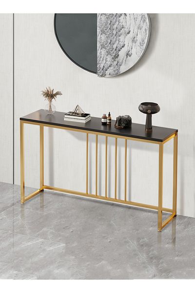 EqiEch Metal Frame Console Table for Entryway, Sofa, Hallway - 100x30x80cm
