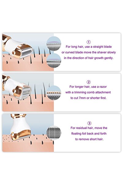 sharpdo Women's Shaver 4 in 1 Set, Bikini Leg Hair Trimmer