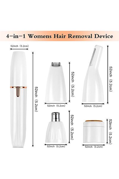 sharpdo Women's Shaver 4 in 1 Set, Bikini Leg Hair Trimmer