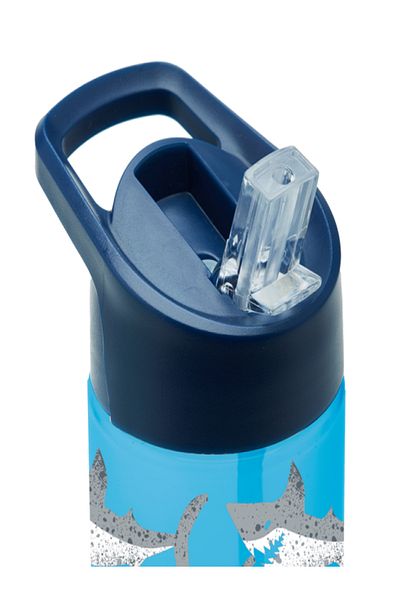 Smash Whale Printed BPA-Free Plastic Durable Water Bottle Blue 450ml