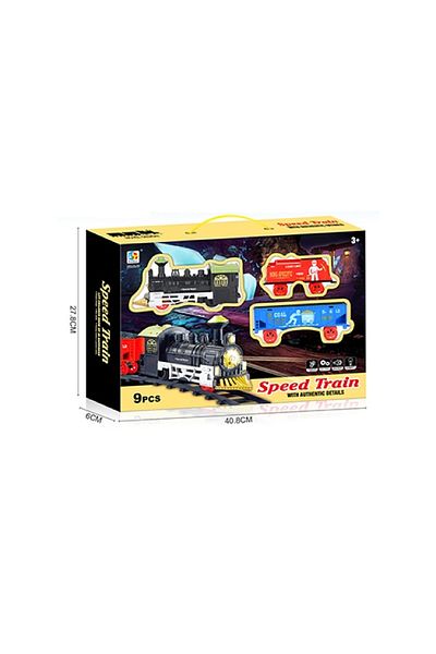 rexa Electric Music Track Train with Lights – Printed Carriage Toy for Kids in Window Box