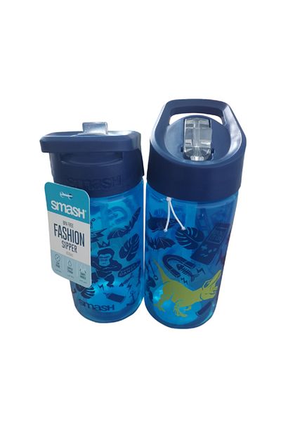 Smash Fashion Rubix-Dude BPA Free Travel Friendly Sturdy Water Bottle Navy Blue 450ml