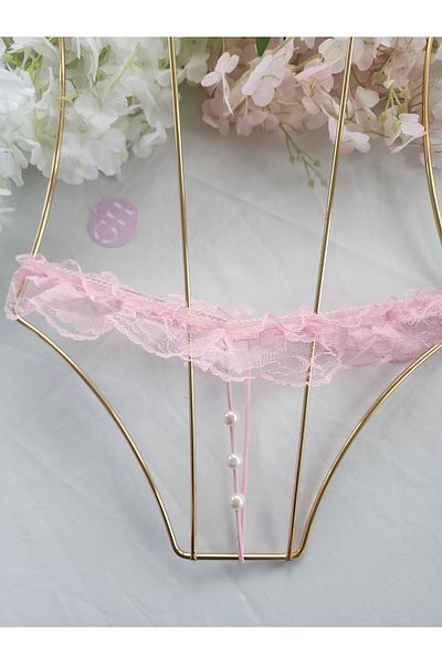 G&H UNDERWEAR String Thong Panties with Pearls