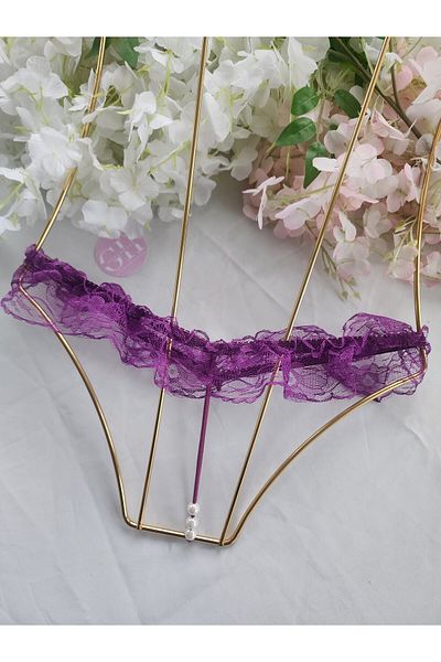 G&H UNDERWEAR String Thong Panties with Pearls