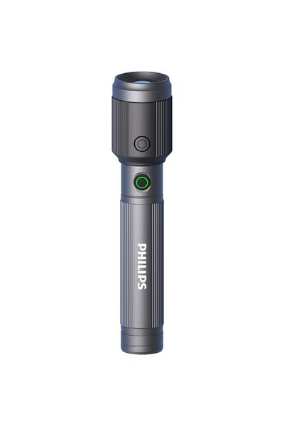 Philips 650 Lumens Aircraft Aluminium Alloy Long Range Zoom LED Rechargeable Flashlight