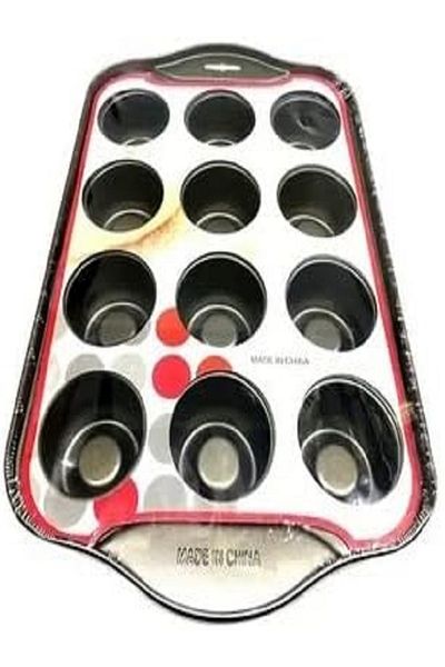 rexa 12-cup non-stick cupcake or muffin baking tray.