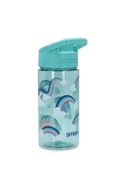 Smash Rainbow Printed BPA-Free Plastic Durable Water Bottle Blue 450ml