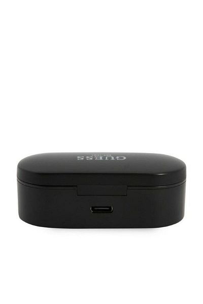 REDz Accessories Căști wireless Guess + stație de încărcare, Bluetooth 5, GUTWST31EK, negre