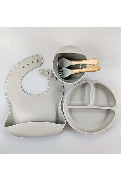 COOYA مجموعة تغذية الأطفال المصنوعة من السيليكون، طبق مقسم ووعاء مع شفط للأطفال الصغار