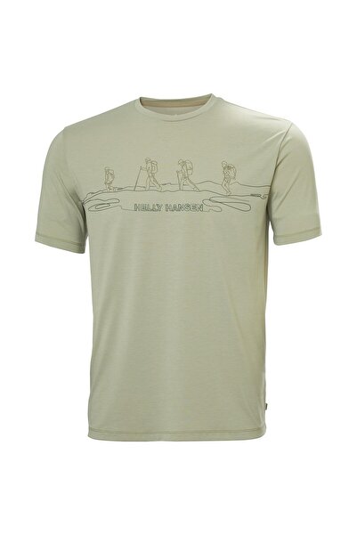 Helly Hansen Ανδρικό μπλουζάκι Skog Recycled Graphic με πράσινη στρογγυλή λαιμόκοψη