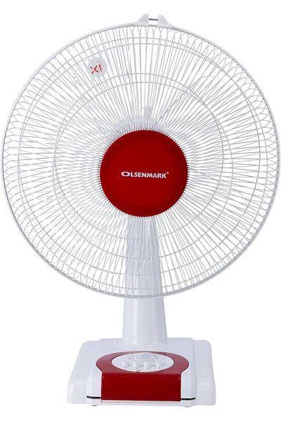 Olsenmark 16" Powerful Table Fan With 3-speed Settings And 60-min Timer