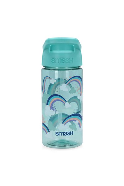 Smash Rainbow Printed BPA-Free Plastic Durable Water Bottle Blue 450ml